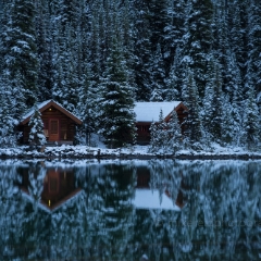Canadian Rockies Winter Lake OHara Cottages Cozy.jpg