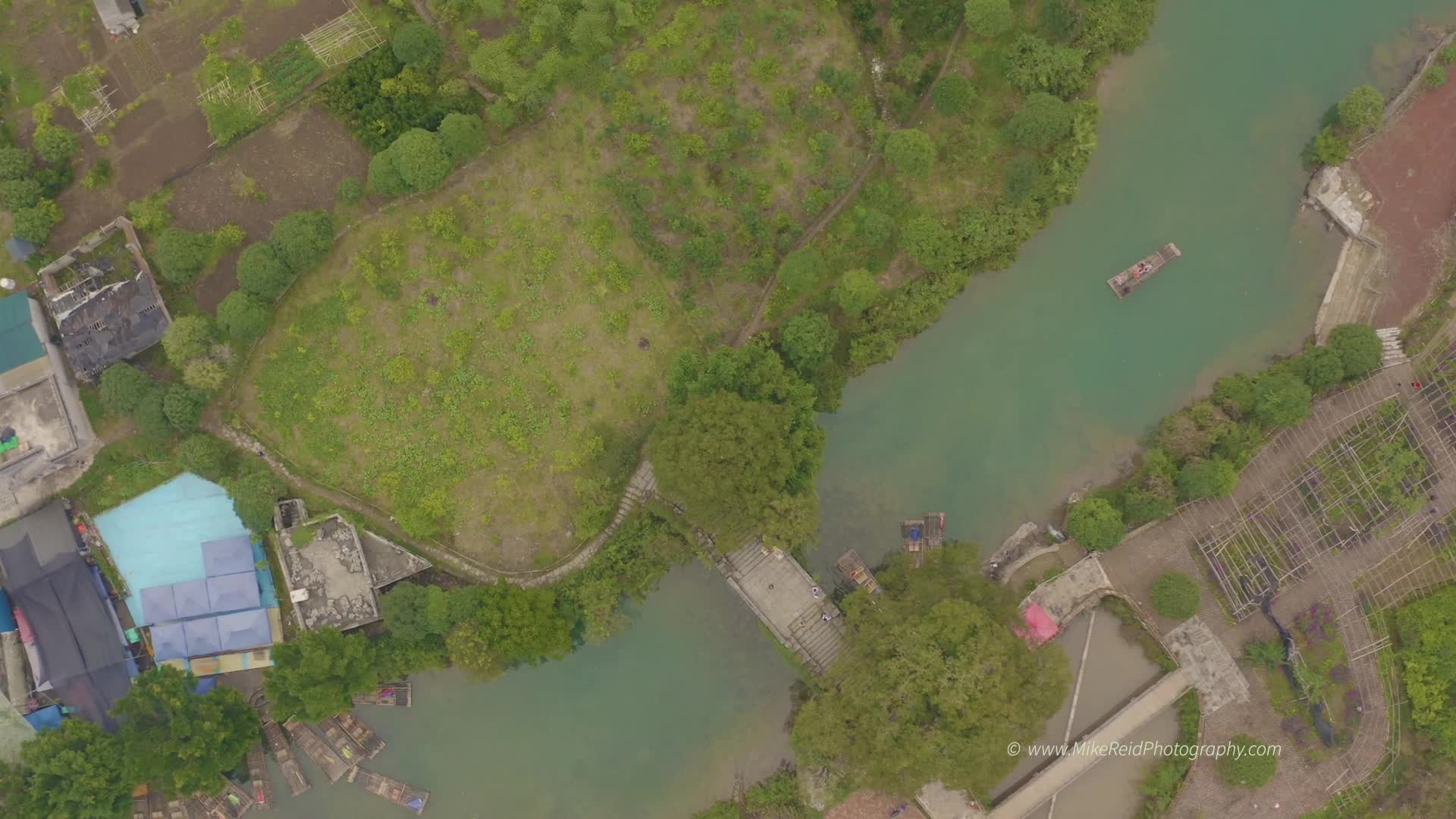 China Drone Photography Guilin Rafts Slower