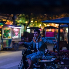Siem Reap Night TukTuk Rider Driver To order a print please email me at  Mike Reid Photography