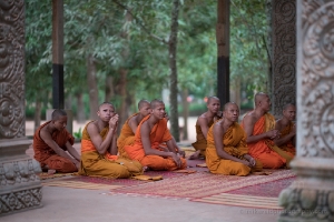 Cambodia Monks at Prayer