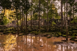 Cambodia Ta Keo Ruins Reflection