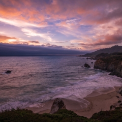 California Coast Photography Rocky Beach Sunset  To order a print please email me at  Mike Reid Photography : soberanes, carmel, big sur, california, coast, beach, bixby, pfeiffer, sunset, landscape, bluff, california coast, pebble beach, gfx50s, medium format, point lobos