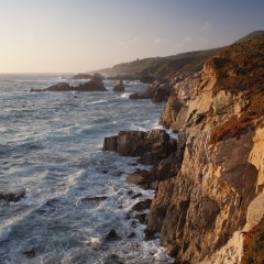 Glowing Evening Cliffs To order a print please email me at  Mike Reid Photography : soberanes, carmel, big sur, california, coast, beach, bixby, pfeiffer, sunset, landscape, bluff, california coast