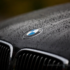 BMW Hood Raindrops To order a print please email me at  Mike Reid Photography : car, cars, automovtive, sti, subaru, bmw, m3, m5, 3.0, classic, vintage, bmw cca, batmobile, 330i, wrc