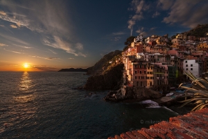 Riomaggiore Sunset Waves