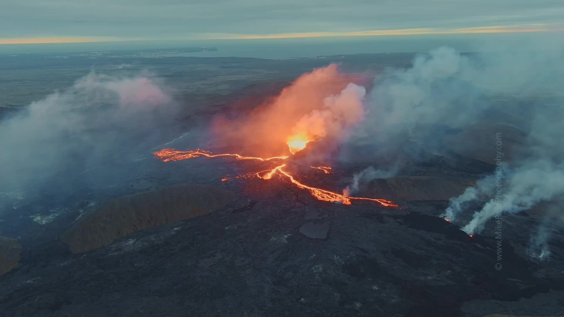 Over Iceland Drone Video Volcano.mp4