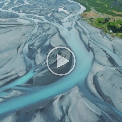 Over Iceland Drone Video River and Bridge.mp4 The aerial perspective above Iceland is not to be missed. Drone or helicopter, these are awe-inspiring views. 7 trips later, I can't wait to go back this year....