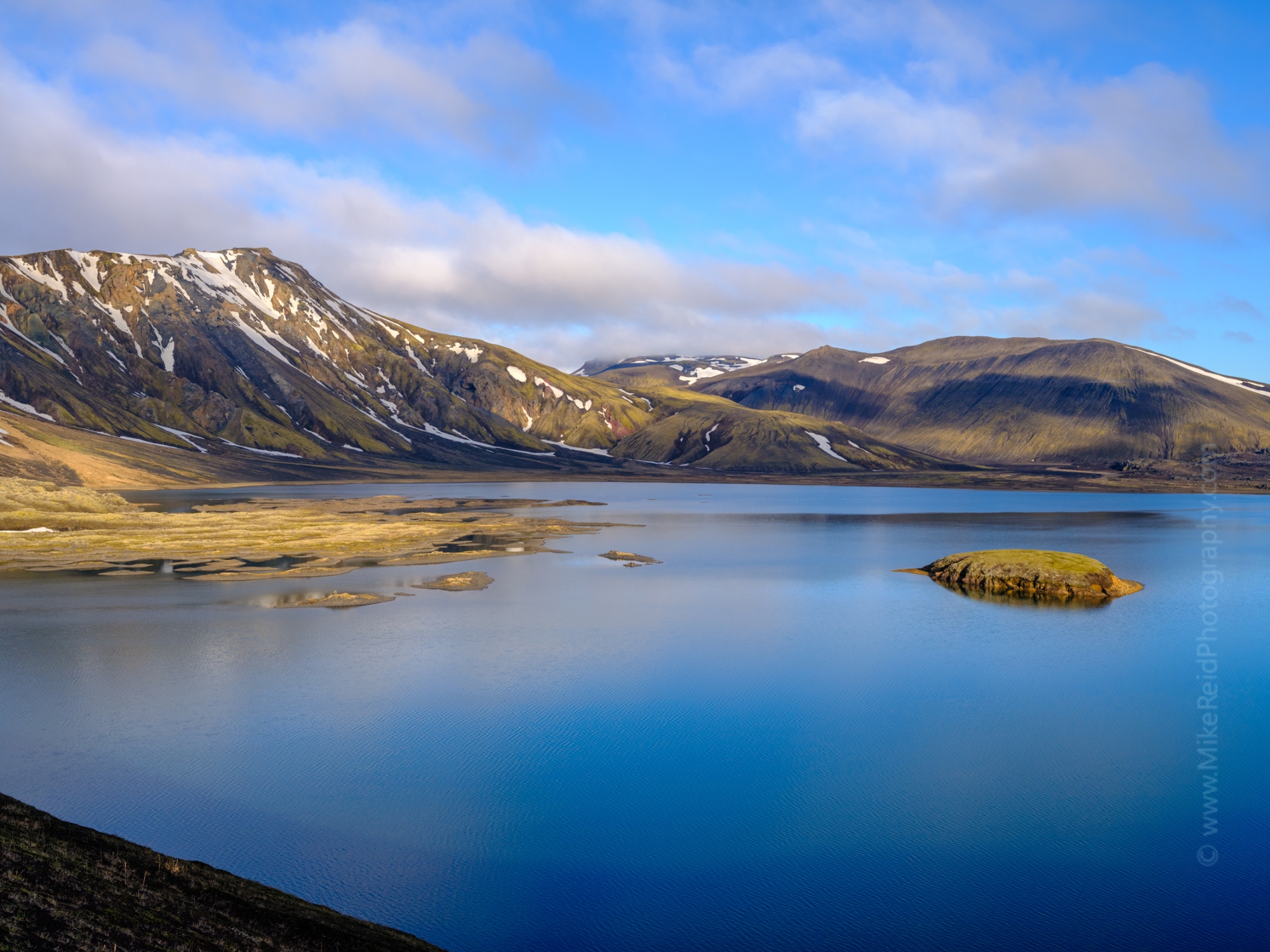 Iceland Highlands Landmannalaugar Calm Lake