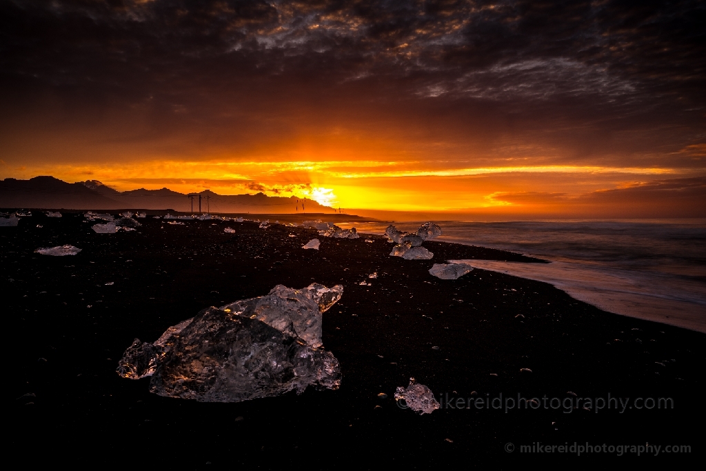 Iceland Jokulsarlon Sunrise Jewels
