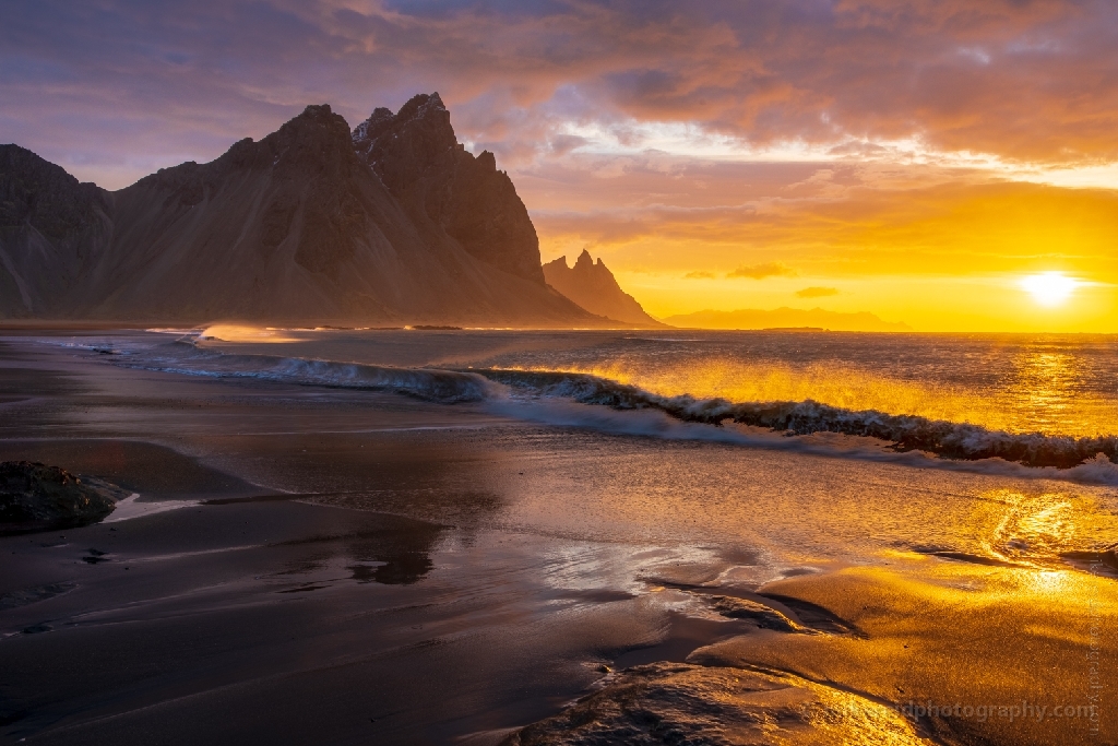 Iceland Photography Stokksnes Golden Sunrise