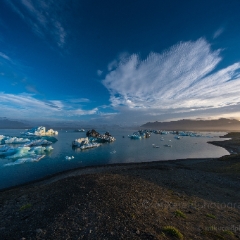 Iceland Jokulsarlon Wide Morning Lightscape.jpg To order a print please email me at  Mike Reid Photography