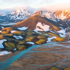 Over Iceland Drone Highlands Winding Rivers.jpg