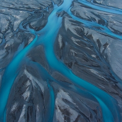 Over Iceland Drone Winding Blue Rivers Abstract.jpg