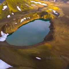 Over Iceland Highlands Volcanic Lake.jpg