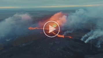 Over Iceland Drone Video Volcano.mp4