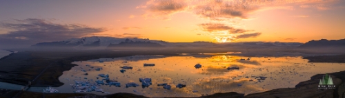 Iceland Jokulsarlon Ice Lagoon Sunset Panorama.jpg