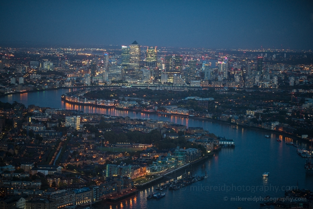 London Financial District View from the Shard