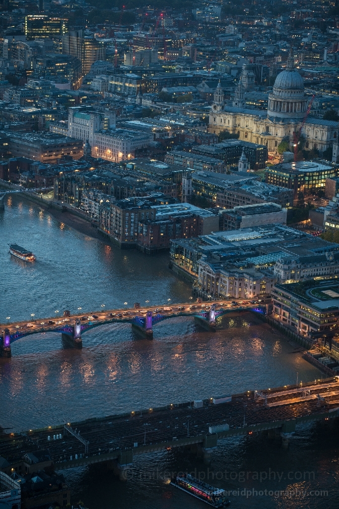 St Pauls Cathedral and Thames from the Shard