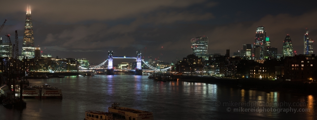 Thames Night Panorama View