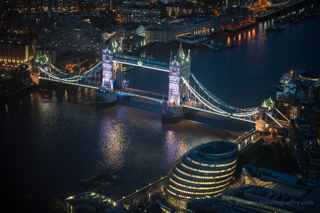 Tower Bridge Night View from the Shard Zeiss 85mm Otus