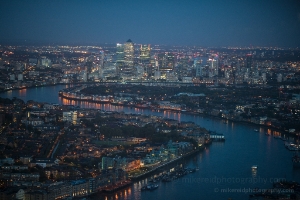 London Financial District View from the Shard