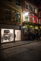 Norton Motorcyles and a Pub at Night in London