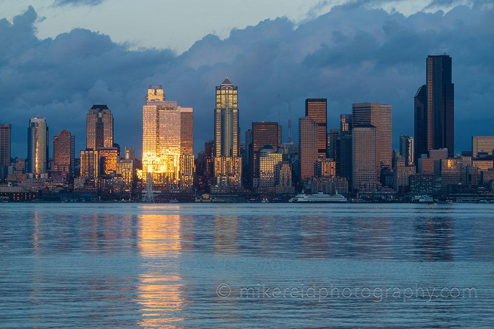 Seattle Skyline Blue Hour
