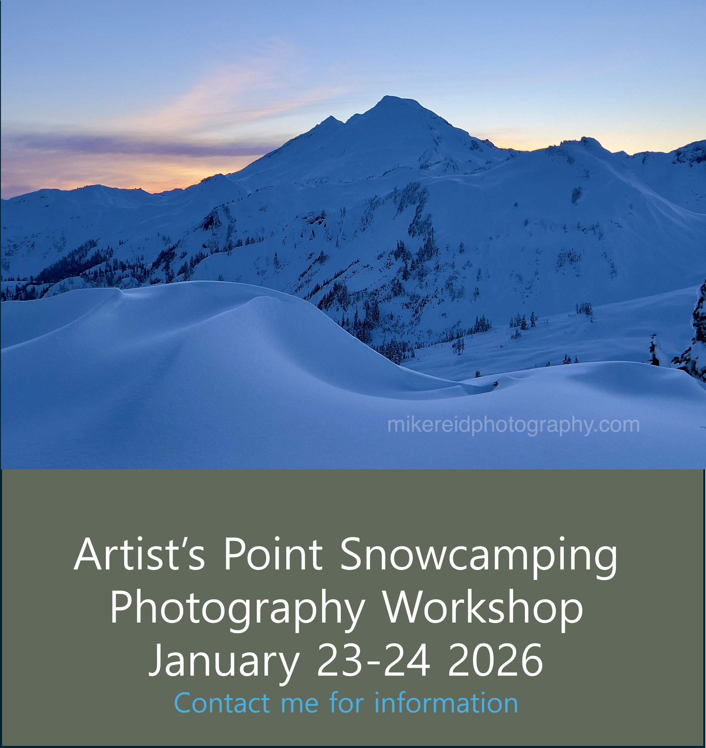 Artist’s Point Snowcamping Photography Workshop January 23–24 2026