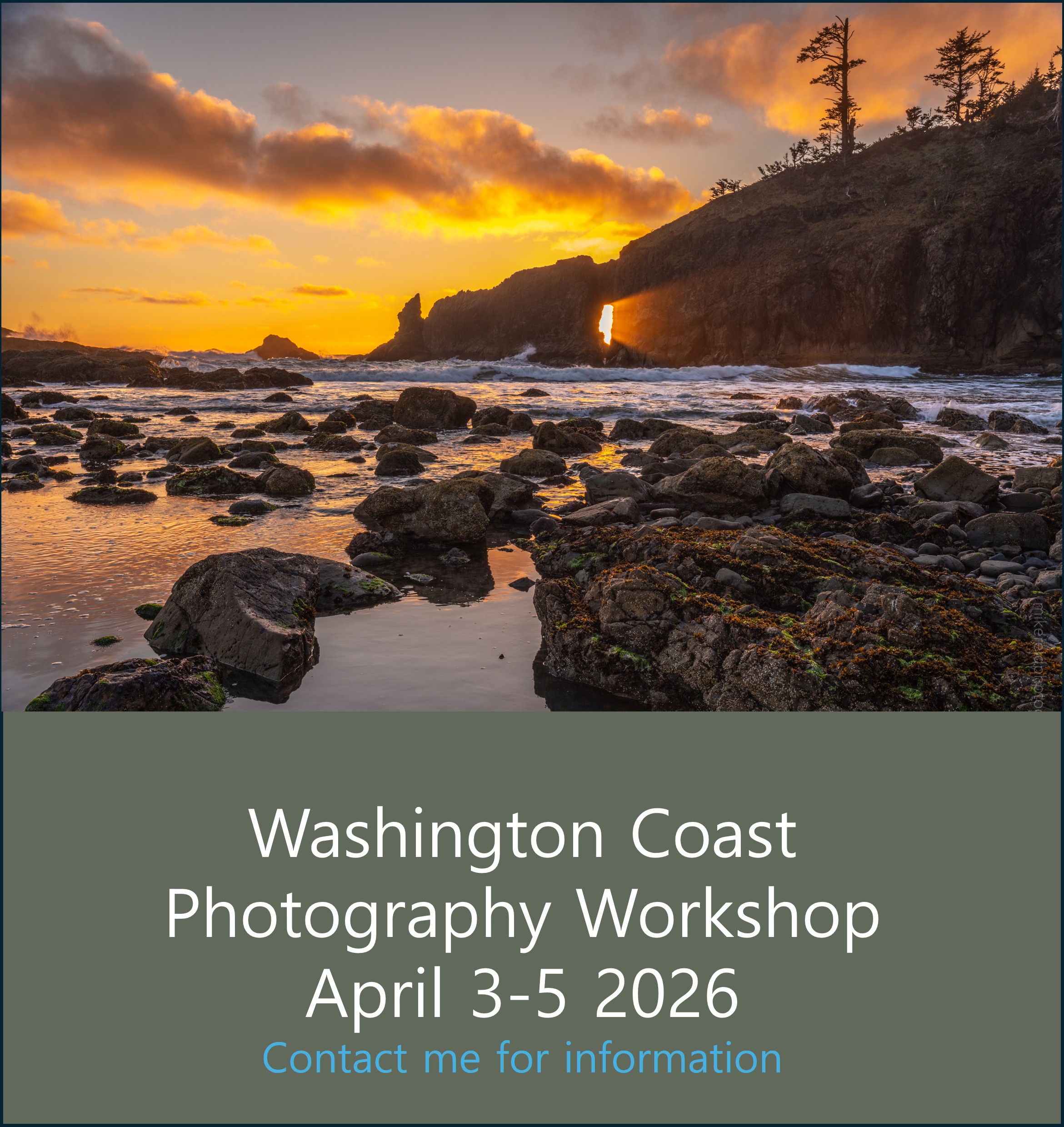 Washington Coast Photography Workshop April 3–5 2026