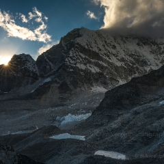 Changri Peak Sunstar.jpg To order a print please email me at  Mike Reid Photography : nepal, everest, himalayas, mountains, kathmandu, peaks, trave, l, travel photography, glaciers, mount everest, lhotse, ama dablam