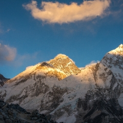 Everest and Lhotse Alpenglow and Clouds.jpg To order a print please email me at  Mike Reid Photography : nepal, everest, himalayas, mountains, kathmandu, peaks, trave, l, travel photography, glaciers, mount everest, lhotse, ama dablam, yak, trek, hiking, nepal trek