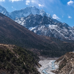 Heading Back to Namche Thamserku Peak.jpg To order a print please email me at  Mike Reid Photography : nepal, everest, himalayas, mountains, kathmandu, peaks, trave, l, travel photography, glaciers, mount everest, lhotse, ama dablam, everest base camp, kalla patthar