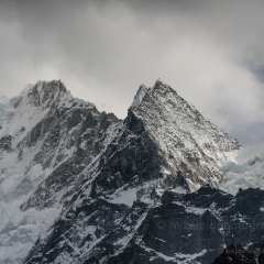 Kangtega Sunlit Tips 2.jpg To order a print please email me at  Mike Reid Photography : nepal, everest, himalayas, mountains, kathmandu, peaks, trave, l, travel photography, glaciers, mount everest, lhotse, ama dablam