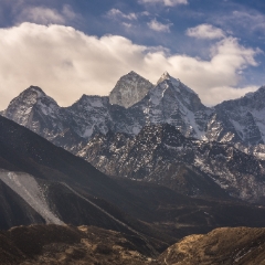 Looking Back on Dingboche Nepal.jpg To order a print please email me at  Mike Reid Photography : nepal, everest, himalayas, mountains, kathmandu, peaks, trave, l, travel photography, glaciers, mount everest, lhotse, ama dablam, yak, trek, hiking, nepal trek