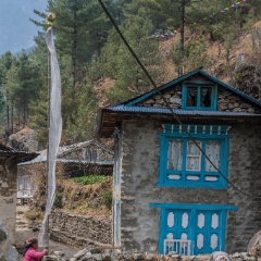 Phakding Tending Garden.jpg To order a print please email me at  Mike Reid Photography : nepal, everest, himalayas, mountains, kathmandu, peaks, trave, l, travel photography, glaciers, mount everest, lhotse, ama dablam, yak, trek, hiking, nepal trek