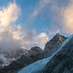 Pumori Peak and Changri Golden Clouds.jpg To order a print please email me at  Mike Reid Photography : nepal, everest, himalayas, mountains, kathmandu, peaks, trave, l, travel photography, glaciers, mount everest, lhotse, ama dablam, yak, trek, hiking, nepal trek