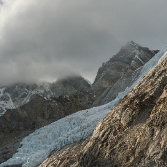 Pumori Peak and Changri Panorama.jpg To order a print please email me at  Mike Reid Photography : nepal, everest, himalayas, mountains, kathmandu, peaks, trave, l, travel photography, glaciers, mount everest, lhotse, ama dablam, yak, trek, hiking, nepal trek