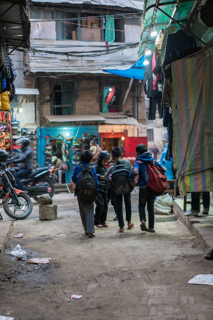 Kids Heading Home From School Kathmandu