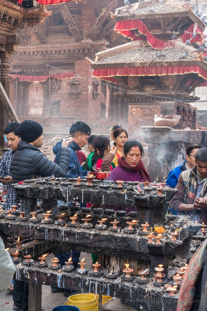 Worshippers Near Durbar Square Kathmandu