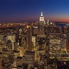 Manhattan Panorama  Sunset light and the city glows from Top of the Rock in New York City To order a print please email me at  Mike Reid Photography : nyc, new york, manhattan, times square, city, urban, sunset, top of the rock, nypd, radio city music hall, empire state building