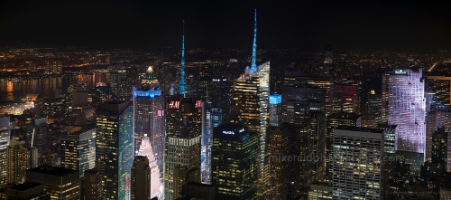 Uptown View of Times Square from the Empire State Building