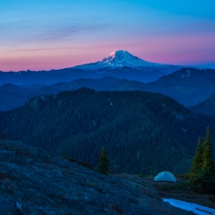 Mount Adams Sunrise Alpenglow To order a print please email me at  Mike Reid Photography : adams, mount adams, rainier, mount rainier, rainier national park, washington state, northwest photography, northwest images, wildflowers, mountain, volcano, fuji gfx50s