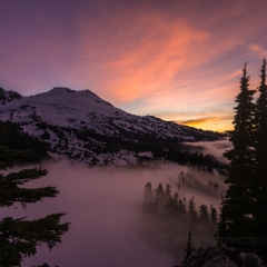 Mount Baker Low Clouds Sunrise To order a print please email me at  Mike Reid Photography : washington state