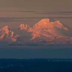 Mount Baker Photography Sunrise from Seattle  To order a print please email me at  Mike Reid Photography : shuksan, baker, mount baker, mount shuksan, washington, washington state, northwest, northwest images, aerial photograpy, northwest photography, washington state photography, nature, sunset, sunrise, reid