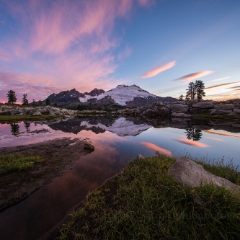 Mount Baker Tarn Sunrise Reflection To order a print please email me at  Mike Reid Photography : shuksan, baker, mount baker, mount shuksan, washington, washington state, northwest, northwest images, northwest photography, washington state photography, nature, sunset, sunrise, reid, sony, mirrorless, zeiss, a7r2