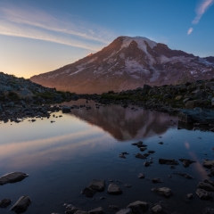 Mount Rainier Photography Dusk Tarn Reflection.jpg The Reflection Lakes area of Mount Rainier National Park has abundant opportunities to capture clear reflections of the Mountain. Contact me for custom...