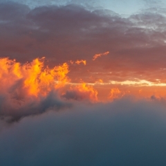 Mount Rainier Atop Fiery Sunset Clouds.jpg