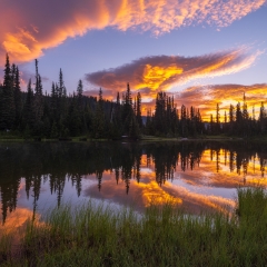 Mount Rainier Photography Fiery Sunrise Cloudscape.jpg
