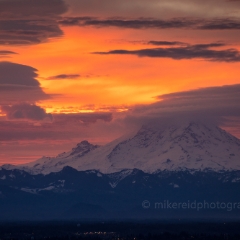 Mount Rainier Photography Sunrise Fiery Skies and Clouds To order a print please email me at  Mike Reid Photography : rainier, mount rainier, rainier national park, washington state, northwest photography, northwest images, wildflowers, mountain, volcano, lake tipsoo, reflection lakes, sunset, sunrise, lupine