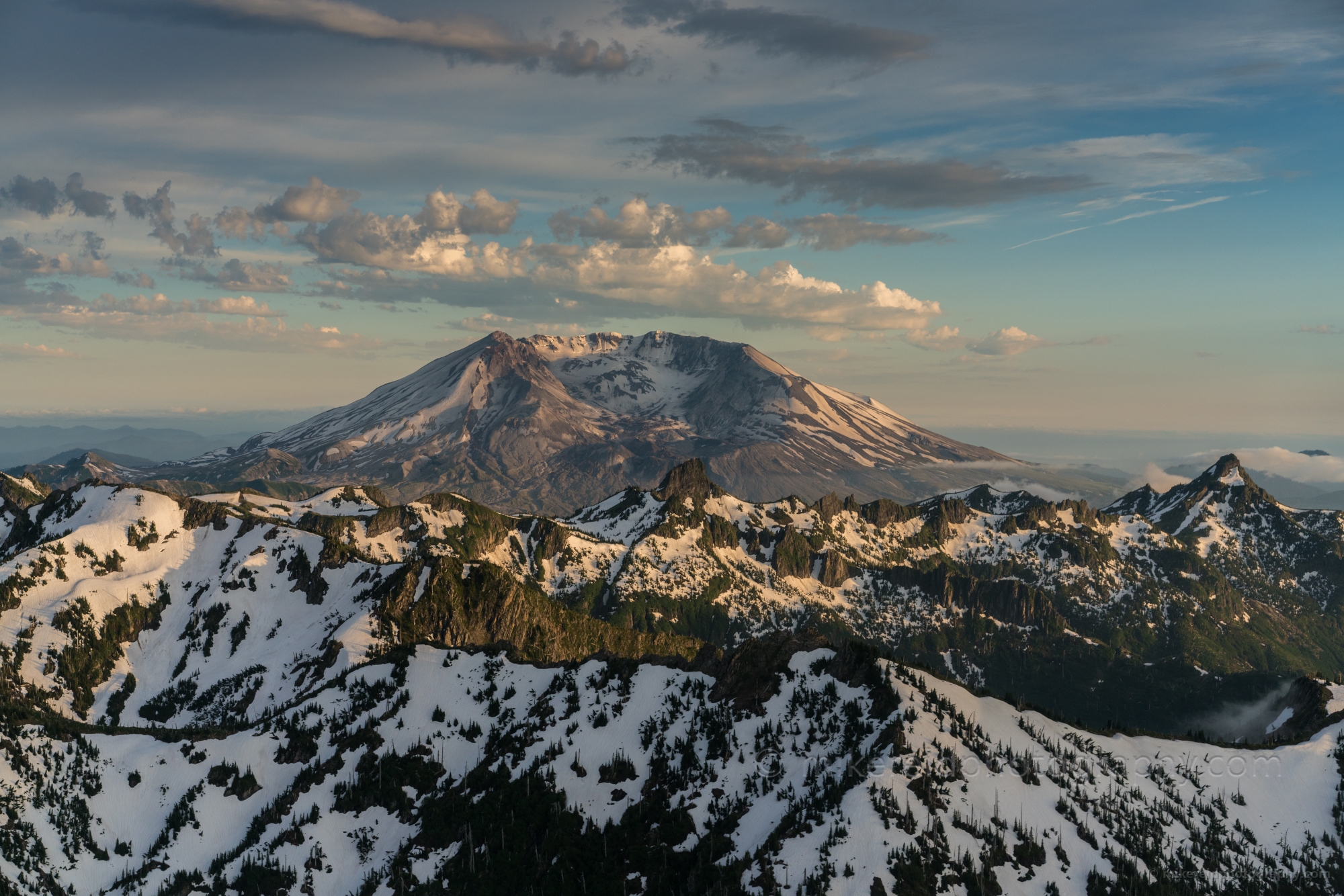 Aerial Mount St Helens Approach 